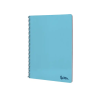 Cuaderno espiral liderpapel a4 smart tapa blanda 80h 75gr cuadro 4mm con margen color celeste