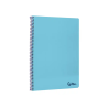 Cuaderno espiral liderpapel a4 smart tapa blanda 80h 75gr cuadro 4mm con margen color celeste