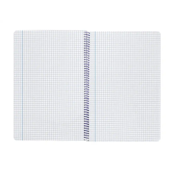 Cuaderno espiral liderpapel a4 smart tapa blanda 80h 75gr cuadro 4mm con margen color celeste