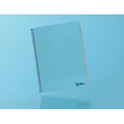 Cuaderno espiral liderpapel a4 smart tapa blanda 80h 75gr cuadro 4mm con margen color celeste