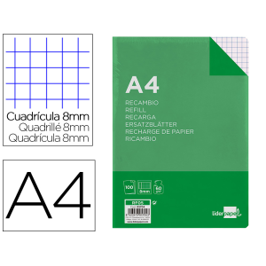 Recambio liderpapel a4 100...