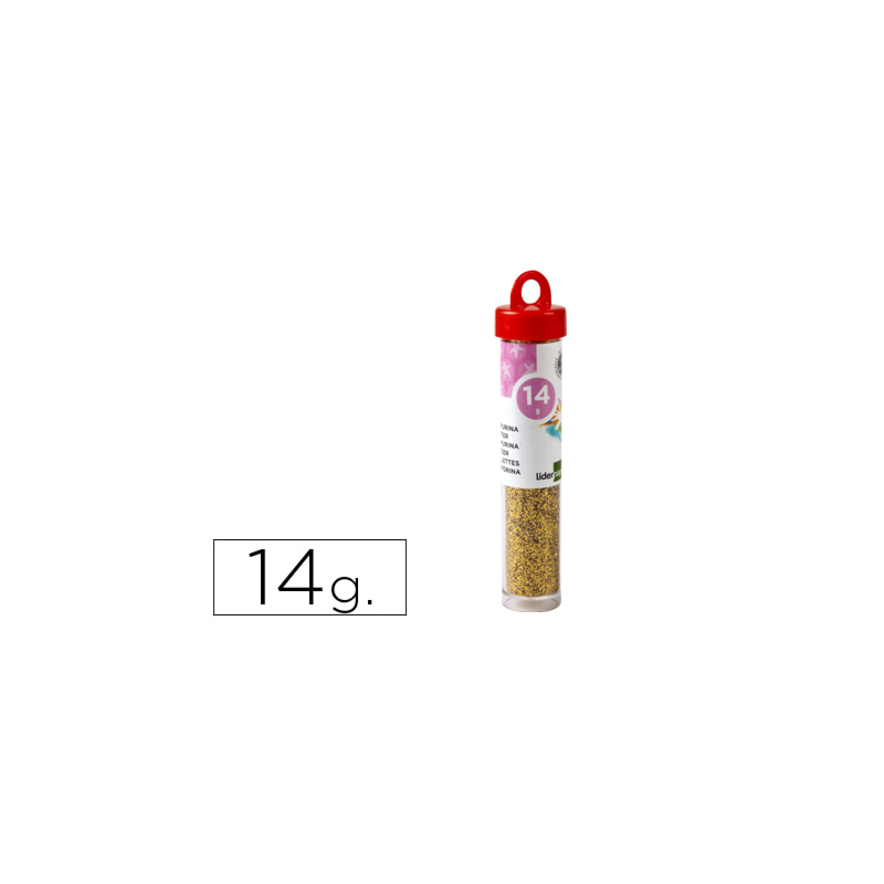 Purpurina liderpapel fantasia color oro bote de 14 gr