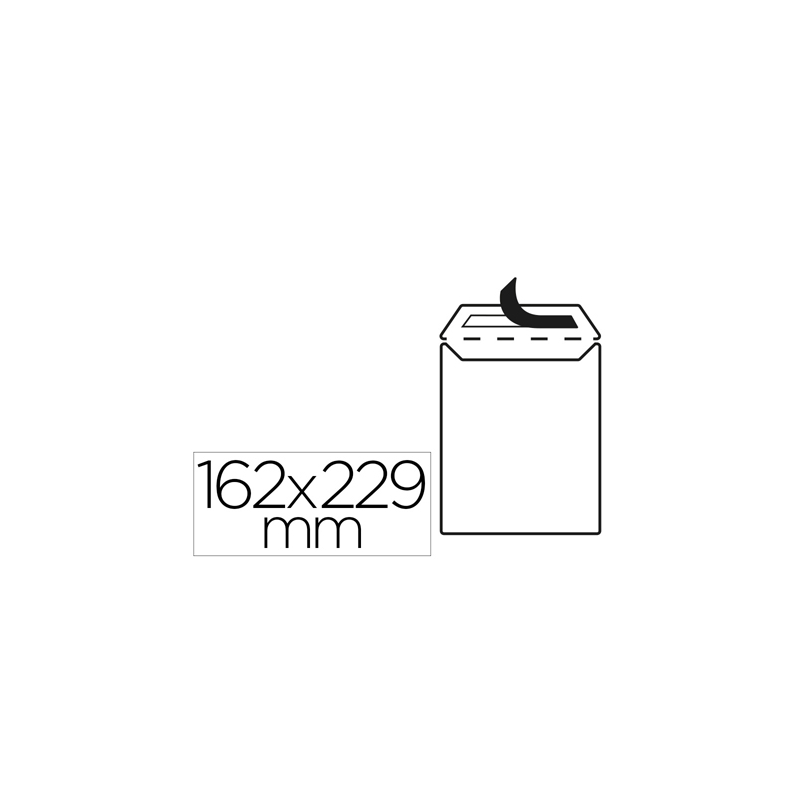 Sobre liderpapel bolsa n 16 blanco c5 162x229 mm tira de silicona paquete de 25 unidades