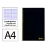 Cuaderno espiral liderpapel a4 smart tapa blanda 80h 75gr cuadro 4mm con margen color negro