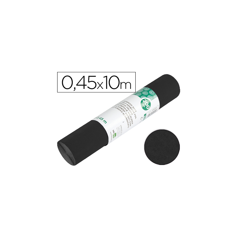 Rollo adhesivo liderpapel especial ante negro rollo de 0,45 x 10 mt