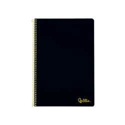 Cuaderno espiral liderpapel a4 smart tapa blanda 80h 75gr cuadro 4mm con margen color negro
