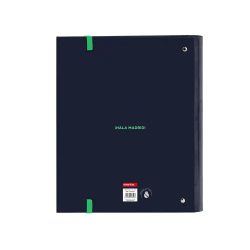 Carpeta con recambio safta din a4 cuadro 5 mm con goma y separadores real madrid 2ª equipacion 25/26