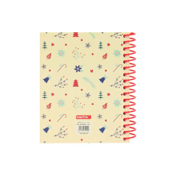 Cuaderno espiral safta a6 120h 60 gr microperforado cuadro 5 mm tapa forrada complementos safta