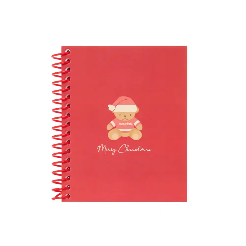 Cuaderno espiral safta a6 120h 60 gr microperforado cuadro 5 mm tapa forrada complementos safta