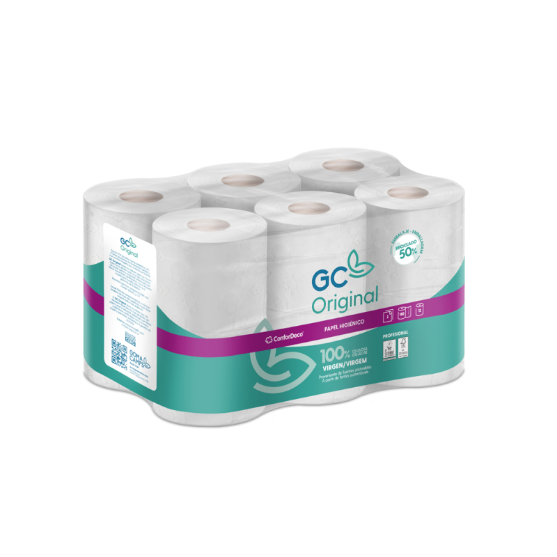 Papel higienico gc 2 capas paquete de 12 rollos