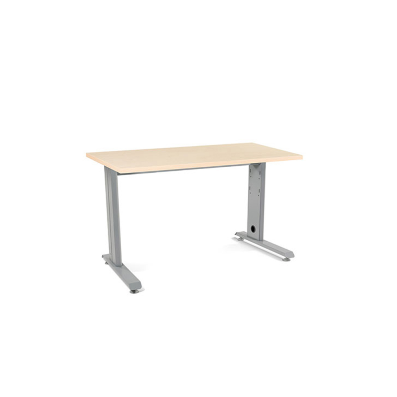 Mesa de oficina rocada metal 2000ac01 gris/haya 120x60 cm