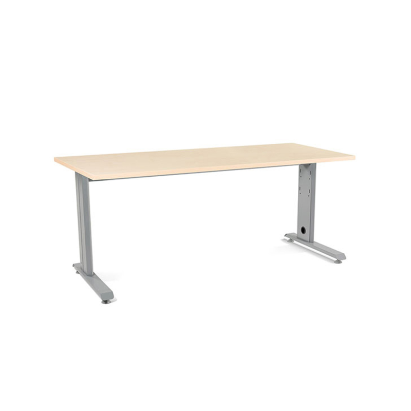 Mesa de oficina rocada metal 2003ac01 gris/haya 180x80 cm