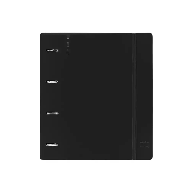 Carpeta con recambio safta din a4 cuadro 5 mm polipropileno foam 4 anillas 35mm black