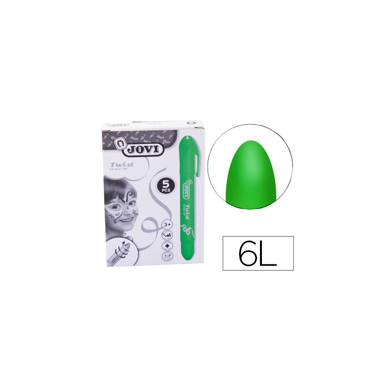 Barra de maquillaje jovi twist make-up verde caja de 5 unidades