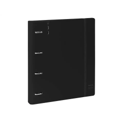 Carpeta con recambio safta din a4 cuadro 5 mm polipropileno foam 4 anillas 35mm black
