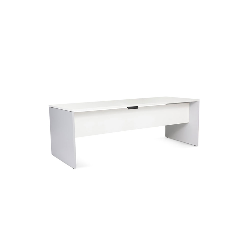 Mesa oficina rocada serie work 200x80 cm acabado an04 gris/blanco