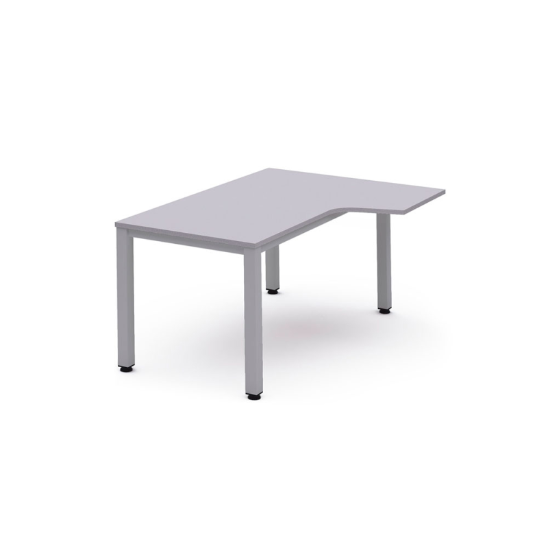 Mesa oficina rocada serie executive forma en l derecha 180x110 cm acabado gris/gris