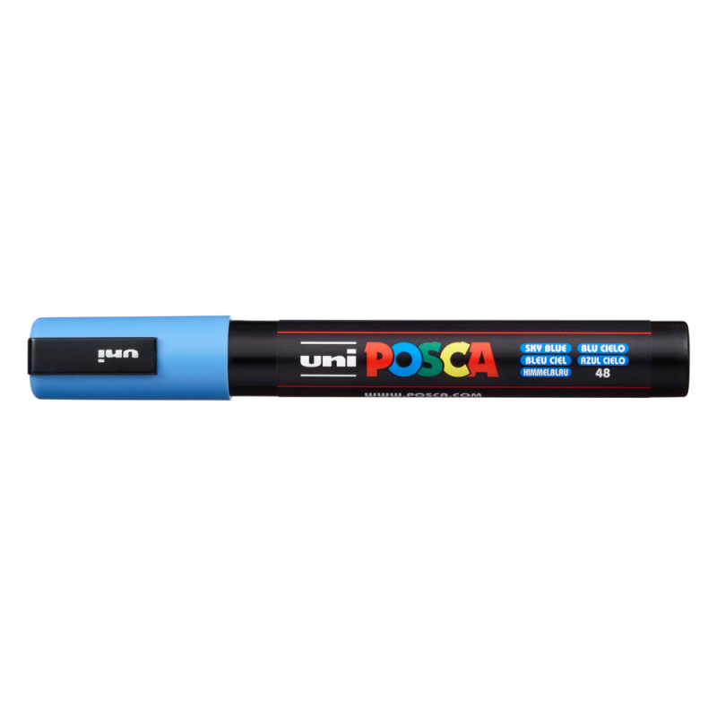 Rotulador uni posca pc-5m marcador de pintura punta conica 1,8-2,5 mm azul cielo