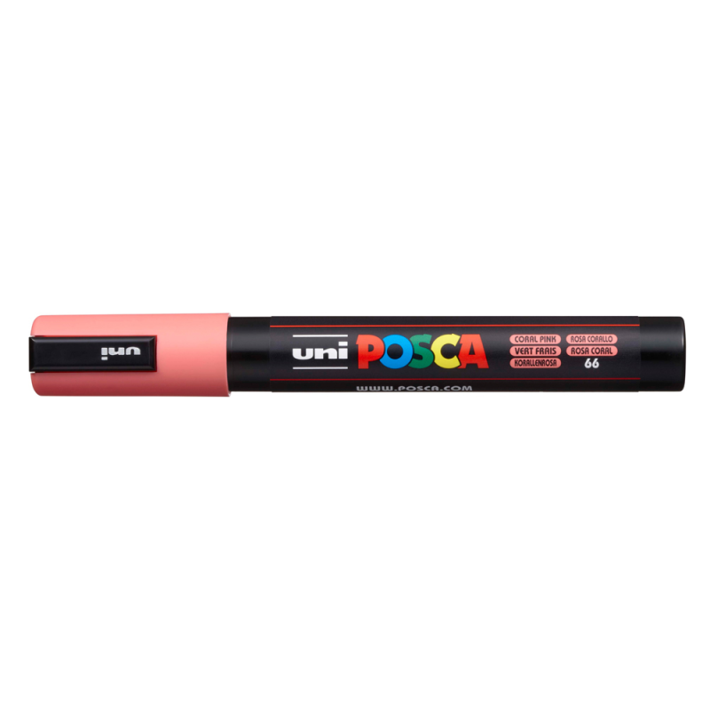 Rotulador uni posca 1,8 - 2,5mm pc-5m rosa coral