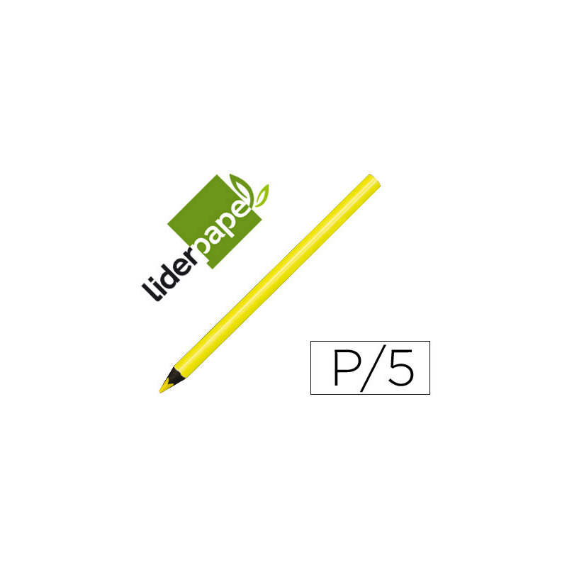 Lapices fluorescente liderpapel jumbo neon amarillo