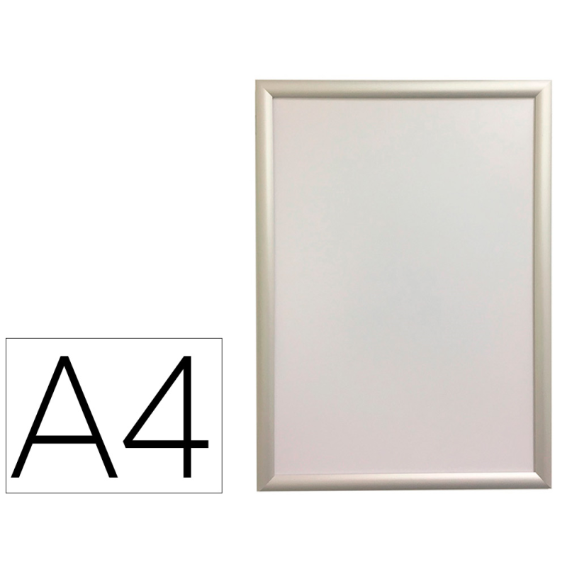 Marco porta anuncios q-connect din a4 marco de aluminio 24x32,7x1,2 cm