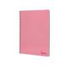 Cuaderno espiral liderpapel a4 smart tapa blanda 80h 75gr cuadro 4mm con margen color rosa
