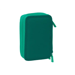 Plumier escolar safta triple 37 piezas resistente al agua real betis 195x125x55 mm