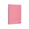 Cuaderno espiral liderpapel a4 smart tapa blanda 80h 75gr cuadro 4mm con margen color rosa