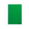 Cuaderno espiral liderpapel a4 smart tapa blanda 80h 75gr cuadro 4mm con margen color verde