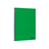 Cuaderno espiral liderpapel a4 smart tapa blanda 80h 75gr cuadro 4mm con margen color verde