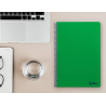 Cuaderno espiral liderpapel a4 smart tapa blanda 80h 75gr cuadro 4mm con margen color verde