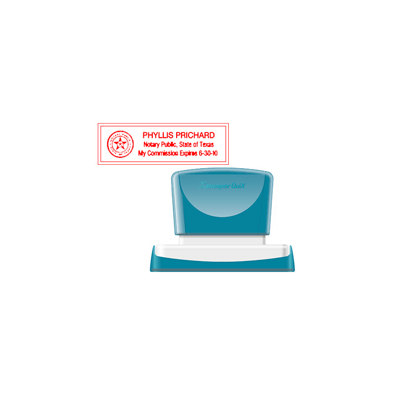 Sello x'stamper quix personalizable color rojo medidas 22x69 mm q-18