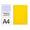 Cuaderno espiral liderpapel a4 witty tapa dura 80h 90gr cuadro 4mm con margen color amarillo