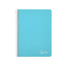 Cuaderno espiral liderpapel a4 witty tapa dura 80h 90gr cuadro 4mm con margen color celeste