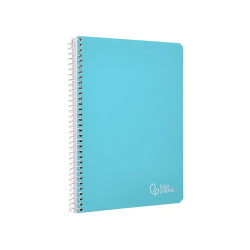 Cuaderno espiral liderpapel a4 witty tapa dura 80h 90gr cuadro 4mm con margen color celeste