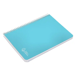 Cuaderno espiral liderpapel a4 witty tapa dura 80h 90gr cuadro 4mm con margen color celeste