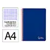 Cuaderno espiral liderpapel a4 witty tapa dura 80h 90gr cuadro 4mm con margen color azul oscuro