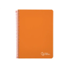Cuaderno espiral liderpapel a4 witty tapa dura 80h 90gr cuadro 4mm con margen color naranja