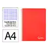 Cuaderno espiral liderpapel a4 witty tapa dura 80h 90gr cuadro 4mm con margen color rojo