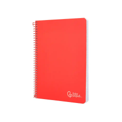 Cuaderno espiral liderpapel a4 witty tapa dura 80h 90gr cuadro 4mm con margen color rojo
