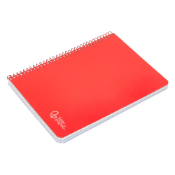 Cuaderno espiral liderpapel a4 witty tapa dura 80h 90gr cuadro 4mm con margen color rojo