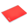 Cuaderno espiral liderpapel a4 witty tapa dura 80h 90gr cuadro 4mm con margen color rojo