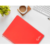 Cuaderno espiral liderpapel a4 witty tapa dura 80h 90gr cuadro 4mm con margen color rojo