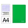 Cuaderno espiral liderpapel a4 witty tapa dura 80h 90gr cuadro 4mm con margen color verde