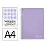 Cuaderno espiral liderpapel a4 witty tapa dura 80h 90gr cuadro 4mm con margen color violeta