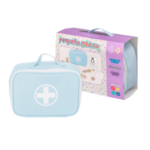 Juego infantil imaginovo madera maletin de medico +3 años 11 piezas 24,5x18x10cm
