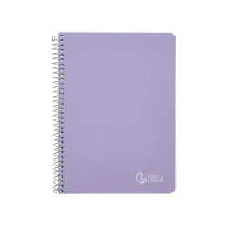 Cuaderno espiral liderpapel a4 witty tapa dura 80h 90gr cuadro 4mm con margen color violeta
