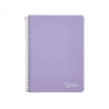 Cuaderno espiral liderpapel a4 witty tapa dura 80h 90gr cuadro 4mm con margen color violeta