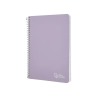 Cuaderno espiral liderpapel a4 witty tapa dura 80h 90gr cuadro 4mm con margen color violeta