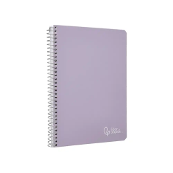 Cuaderno espiral liderpapel a4 witty tapa dura 80h 90gr cuadro 4mm con margen color violeta